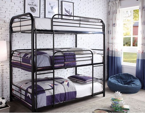 Triple Bunk Bed Twin Size On All 3, Triple Bunk Bed Size
